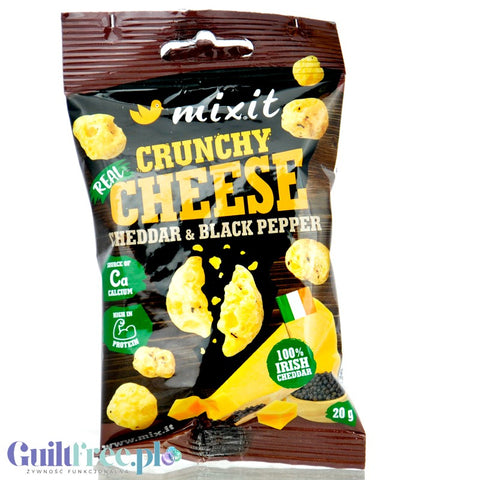 MixIt Crunchy Cheese Cheddar & Black Pepper 20g - mieszanka chrupiących serów bez węglowodanów