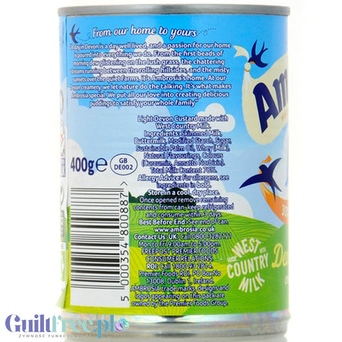 Ambrosia Devon Custard Light - dessert cream 30% less sugar and fat