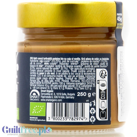 Bett'r Vanilla Cashew Protein Spread - wegański krem proteinowy z nerkowcami i wanilią bez dodatku cukru