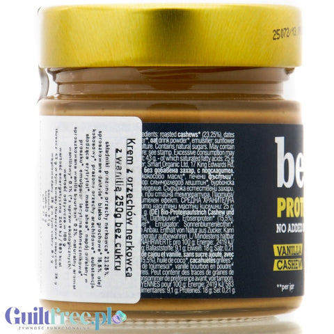 Bett'r Vanilla Cashew Protein Spread - wegański krem proteinowy z nerkowcami i wanilią bez dodatku cukru