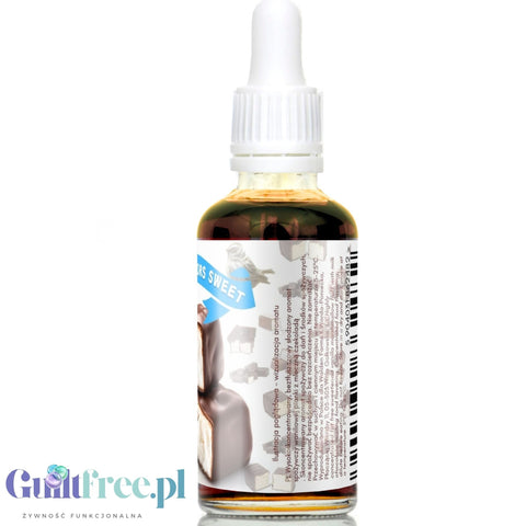 Funky Flavors Sweet Chocolate Fluff - słodkie kropelki bez cukru o smaku pianki waniliowej w czekoladzie