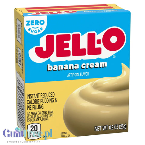 JellO Banana Pudding Zero Sugar - budyń bez cukru bez tłuszczu, instant, smak bananowy