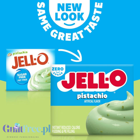 JellO Pistachio Pudding Zero Sugar - instant pudding without sugar and fat with pistachio flavor