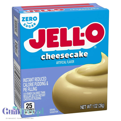 JellO Cheesecake Sugar Free - Budyń instant bez cukru i tłuszczu, instant, smak sernikowy