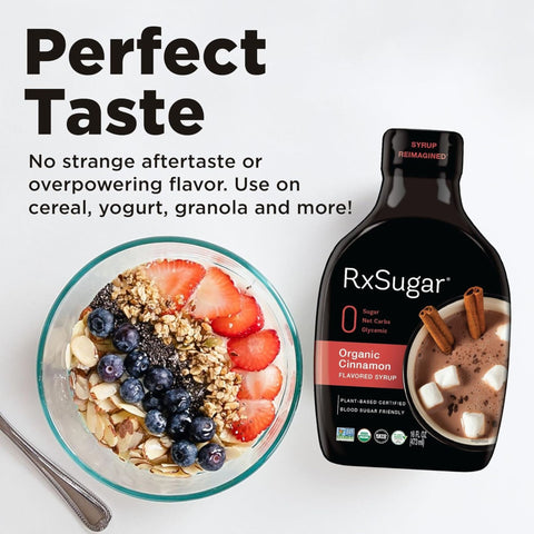 RxSugar Allulose 473ml, Cinnamon - słodzik, alluloza w płynnym syropie, smak cynamonowy