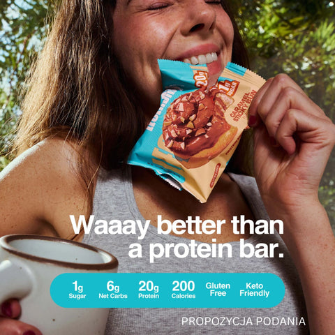 Legendary Foods Protein Sweet Roll Caramel Sticky Bun - proteinowe zawijane ciacho z karmelem i cynamonem bez cukru 20g białka