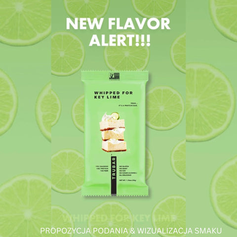 TRUBAR Whipped for Key Lime - wegański baton proteinowy bez soi, glutenu i słodzików
