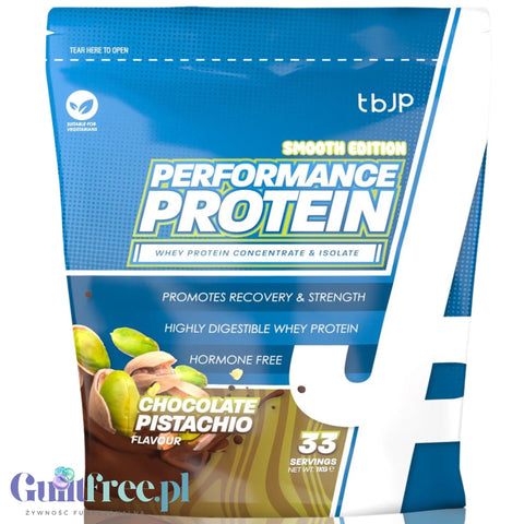 TBJP Performance Protein Whey & Isolate Chocolate Pistachio 1kg - odżywka białkowa WPC & WPI, smak Czekolada & Pistacje