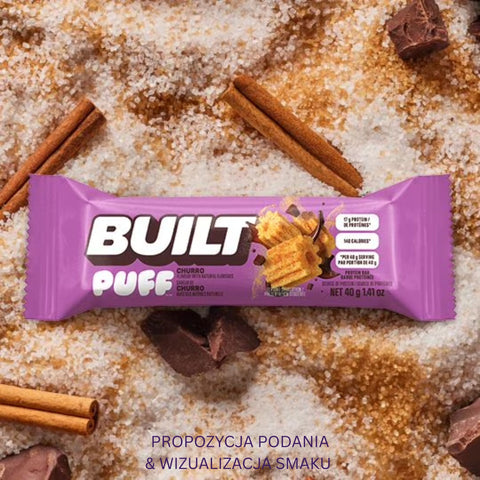 Built Bar Protein Puffs - Churro 17g protein & 140kcal