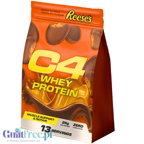 C4 Whey Protein Reese’s® Peanut Butter & Chocolate 481g - jedyna oryginalna odżywka białkowa Reese's