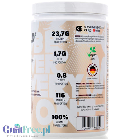 Overshield® Vegan Crème de la Crème, Cini Cream Cereal - soy- and gluten-free vegan protein supplement, flavor Cinnamon Flakes