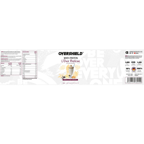 Overshield Whey Protein L'Over Protéiné Vanilla Butterkeks - creamy dessert protein, WPC & WPI nutrient flavor Buttercream Cooki