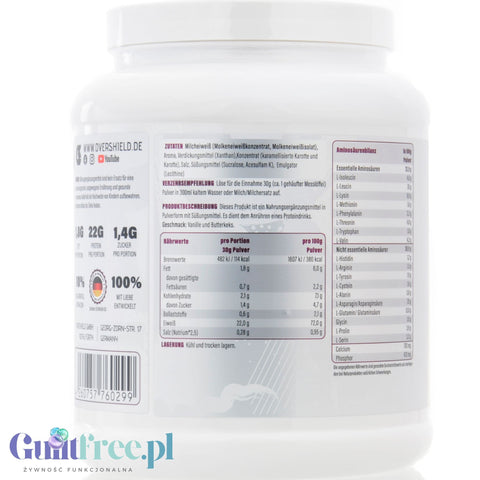 Overshield Whey Protein L'Over Protéiné Vanilla Butterkeks - creamy dessert protein, WPC & WPI nutrient flavor Buttercream Cooki