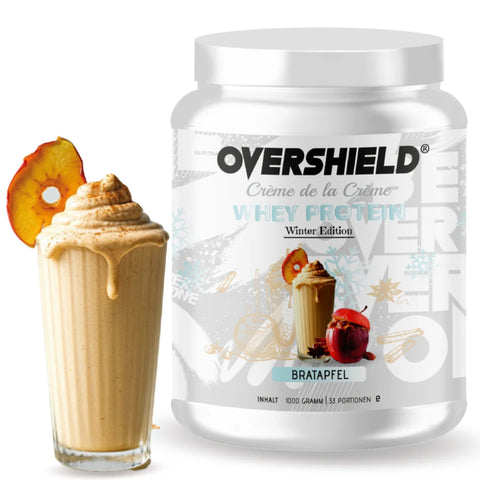 Overshield Crème de la Crème Whey Bratapfel - creamy dessert protein, WPC & WPI nutrition flavor Baked Apple