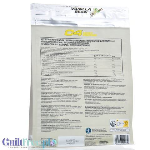 C4 Whey Protein Vanilla Bean - vanilla protein supplement