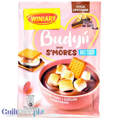 Winiary Budyń o smaku S'Mores, bez dodatku cukru, edycja limitowana