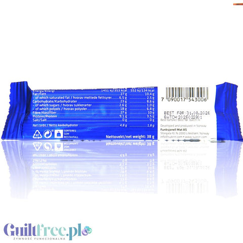 Sukrin Marzipan 38g - marcepan bez cukru ze stewią i erytrolem, 5g węglowodanów netto