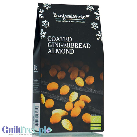 Benjamissimo Coated Gingerbread Almond - migdały prażone w wegańskiej czekoladzie piernikowej