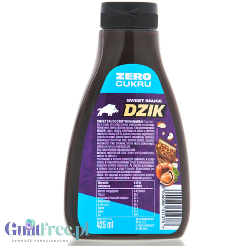 Dzik Sweet Sauce Milky NutBar Zero Cukru - Sos o smaku mlecznego batona bez cukru