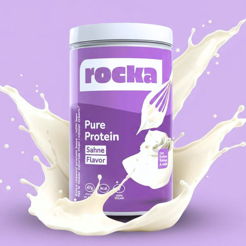 Rocka Nutrition Pure Protein Sahne 750g - niesłodzona wegańska odżywka białkowa smak naturalny