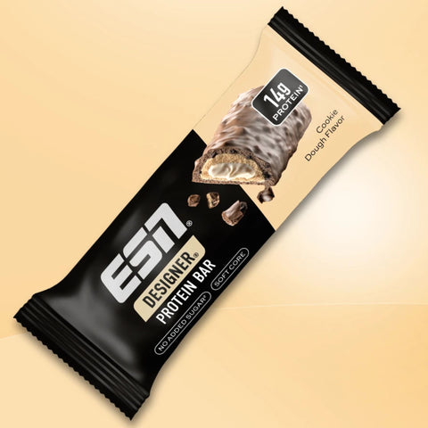 ESN Designer Bar Cookie Dough - baton proteinowy z kawałkami bezglutenowych ciasteczek 14g białka & 181kcal