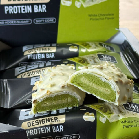 ESN Designer Bar White Chocolate Pistachio - baton 14g białka bez cukru z pistacjami i białą czekoladą
