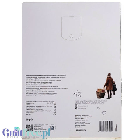 No Sugar Sugar Advent Calendar sweetened with stevia and erythrol