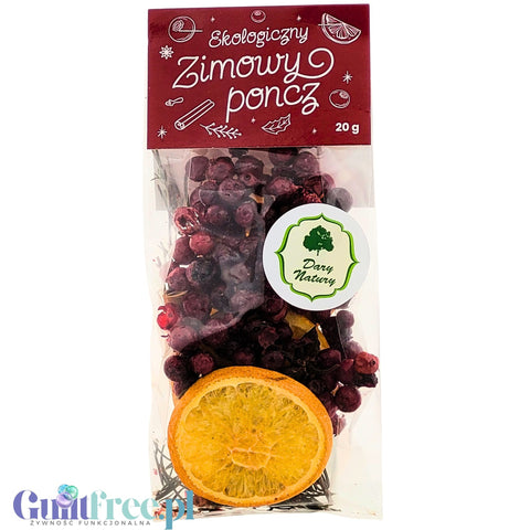 Dary Natury Ekologiczny Zimowy Pończ - Mieszanka liofilizowanych owoców z przyprawami korzennymi