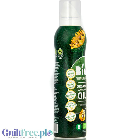 Bio Naturalis Organic Sunflower Oil - olej słonecznikowy tłoczony na zimno do Air Fryera w spray'u