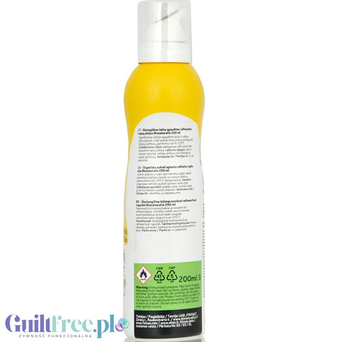 Bio Naturalis Organic Refined Rapeseed Oil - rafinowany olej rzepakowy tłoczony na zimno w spray'u