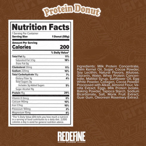 Redefine Protein Donut Chocolate - proteinowy donut w polewie czekoladowej 15g białka & 200kcal
