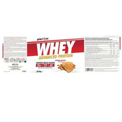 Per4m Whey Advanced Protein Caramel Biscuit 2kg - gęsta odżywka białkowa WPC, WPI & MPC, Karmelizowany Herbatnik