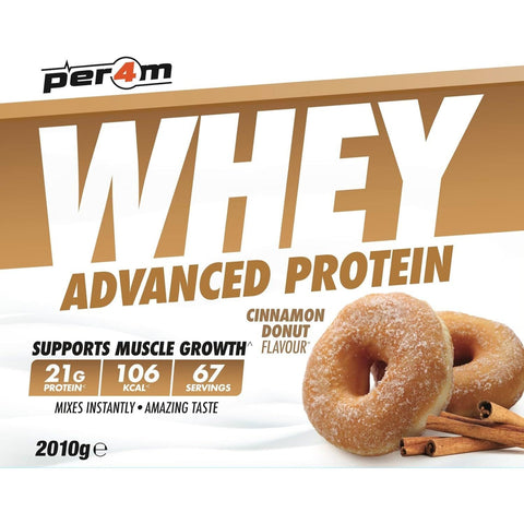 Per4m Whey Advanced Protein Cinnamon Donut 2kg - gęsta odżywka białkowa WPC, WPI & MPC, Cynamonowy Donut