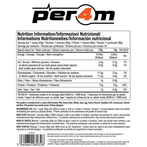 Per4m Whey Advanced Protein Cinnamon Donut 2kg - gęsta odżywka białkowa WPC, WPI & MPC, Cynamonowy Donut
