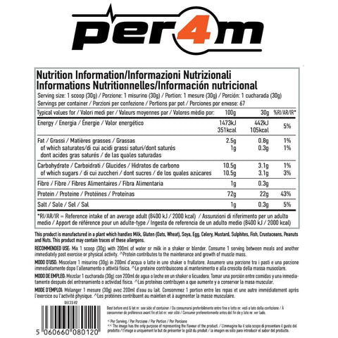 Per4m Whey Advanced Protein Cinnamon Donut 2kg - gęsta odżywka białkowa WPC, WPI & MPC, Cynamonowy Donut