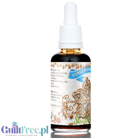 Funky Flavors Sweet Gingerbread Stevia - gingerbread sweetener drops with stevia without sugar or calories