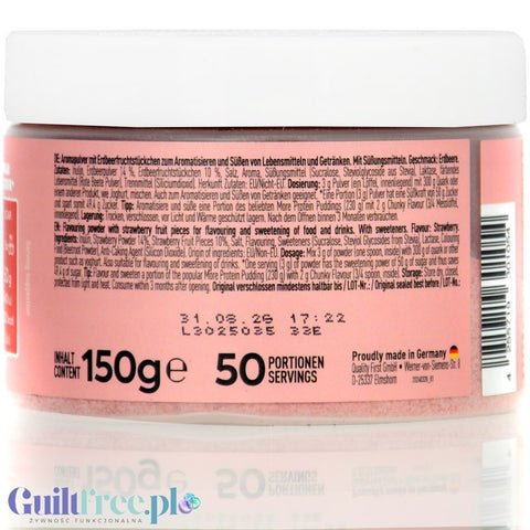More Nutrition Chunky Flavor Strawberry Perfection 150g - wegański aromat w proszku, smak Truskawkowy