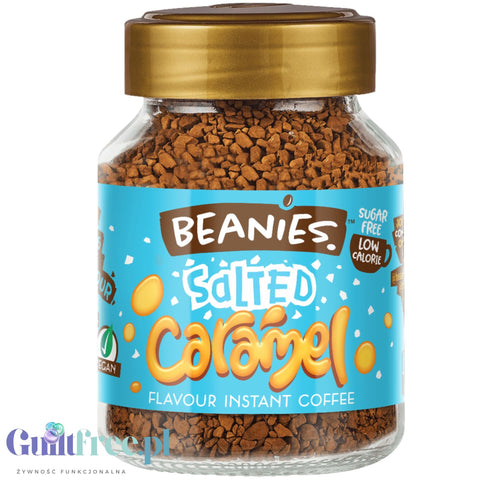 Beanies Salted Caramel - liofilizowana smakowa kawa instant 2kcal, smak Solony Karmel