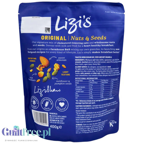 Lizi's Original Nuts & Seeds Granola GL5,5 owsiano-orzechowa