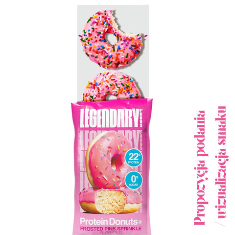 Legendary Foods Protein Donuts Pink Sprinkle - keto donuty proteinowe bez cukru i glutenu 20g białka