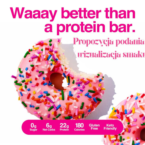 Legendary Foods Protein Donuts Pink Sprinkle - keto donuty proteinowe bez cukru i glutenu 20g białka