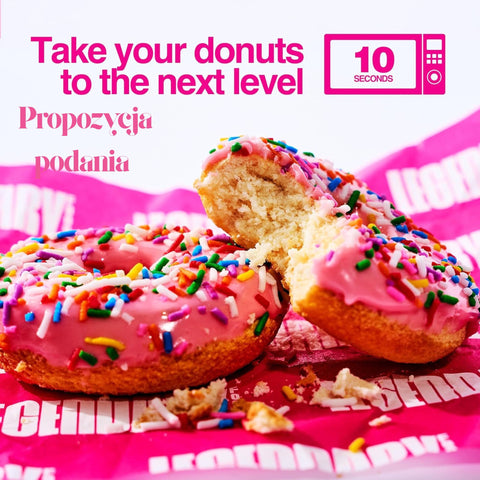 Legendary Foods Protein Donuts Pink Sprinkle - keto donuty proteinowe bez cukru i glutenu 20g białka