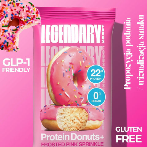 Legendary Foods Protein Donuts Pink Sprinkle - keto donuty proteinowe bez cukru i glutenu 20g białka