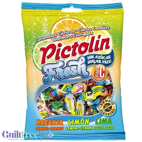 Pictolin Fresh sugar-free landrynki 65g (Lemon, Orange, Lime)