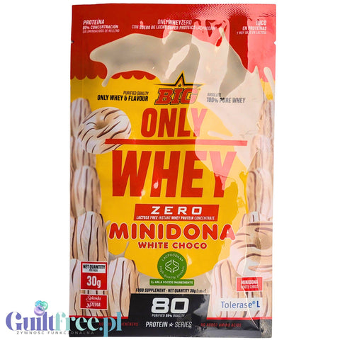 BIG® Only Whey Zero Minidona White Choco 30g - odżywka białkowa WPC Lacprodan z białą czekoladą