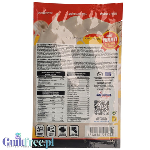 BIG® Only Whey Zero Minidona White Choco 30g - odżywka białkowa WPC Lacprodan z białą czekoladą
