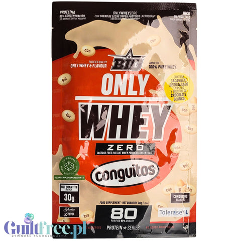 BIG® Only Whey Zero Conguitos Blancos  30g - odżywka białkowa z legendarnymi drażetkami