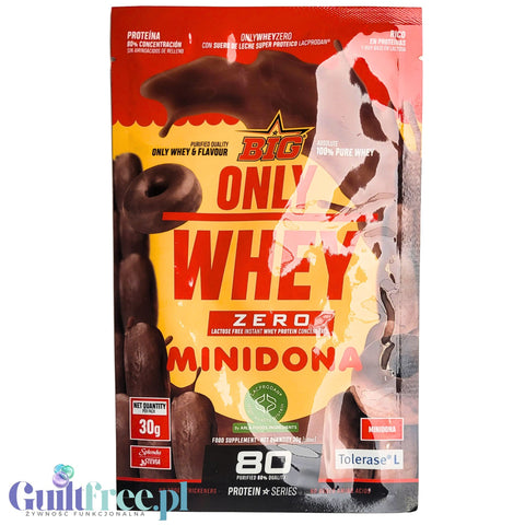 BIG® Only Whey Zero Minidona 30g - odżywka białkowa WPC Lacprodan o smaku dunutów z czekoladą