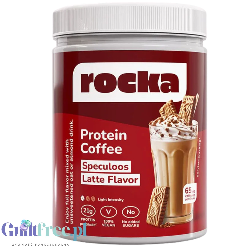 Rocka Nutrition Protein Coffee Speculoos Latte 300g - vegan protein coffee 65mg caffeine, Speculoos Cookies flavor