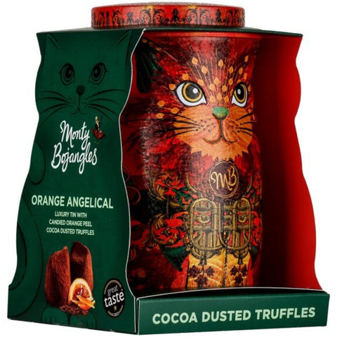 Monty Bojangles Orange Angelical Truffles (CHET MEAL) obłędne luksusowe praliny w zjawiskowej kociej puszce